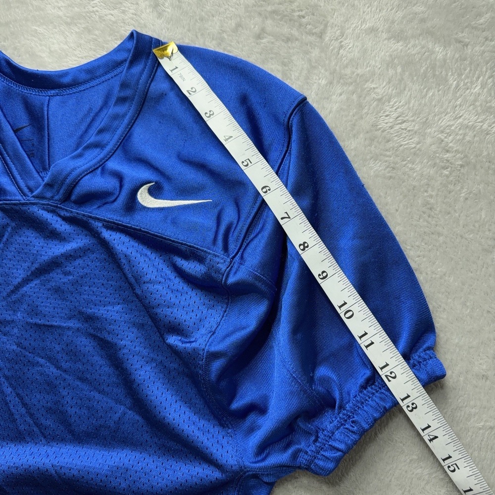NIKE Royal Blue Youth Recruit Football Practice Training Sports Jersey Size L - Picture 10 of 12
